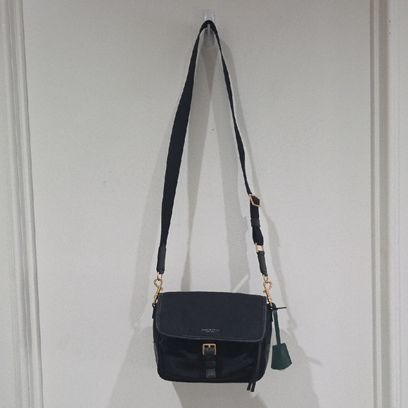 Tory Burch Black Nylon Crossbody Bag | Gold Hardware | Adjustable Strap - Picture 4 of 12
